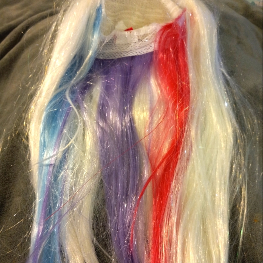 Wig, multi-colored 20" Long